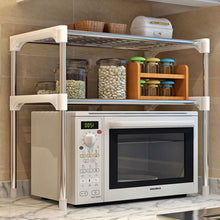 Load image into Gallery viewer, Adjustable Steel Microwave Oven Shelf Detachable Rack Kitchen Tableware Shelves Home Bathroom Storage Rack Holder
