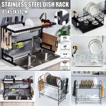 Load image into Gallery viewer, Aluminium Alloy Dish Rack Kitchen Organizer Storage Drainer Drying Plate Shelf Sink
