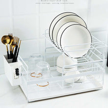 Load image into Gallery viewer, Aluminium Alloy Dish Rack Kitchen Organizer Storage Drainer Drying Plate Shelf Sink
